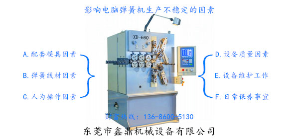 影響電腦彈簧機(jī)生產(chǎn)不穩(wěn)定的因素